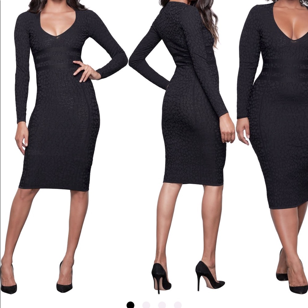 Good American embossed leopard bodycon